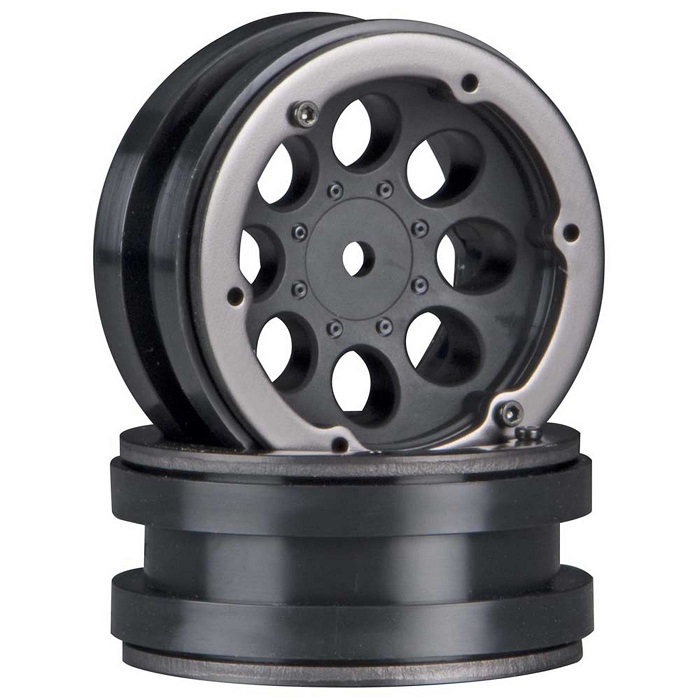 Axial 8-Hole 1.9 Beadlock Wheel Black (2)